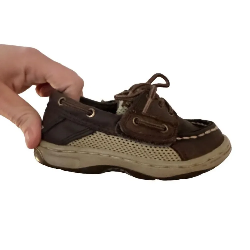 Sperry Boys Baby Billfish Chocolate Leather 7M‎
